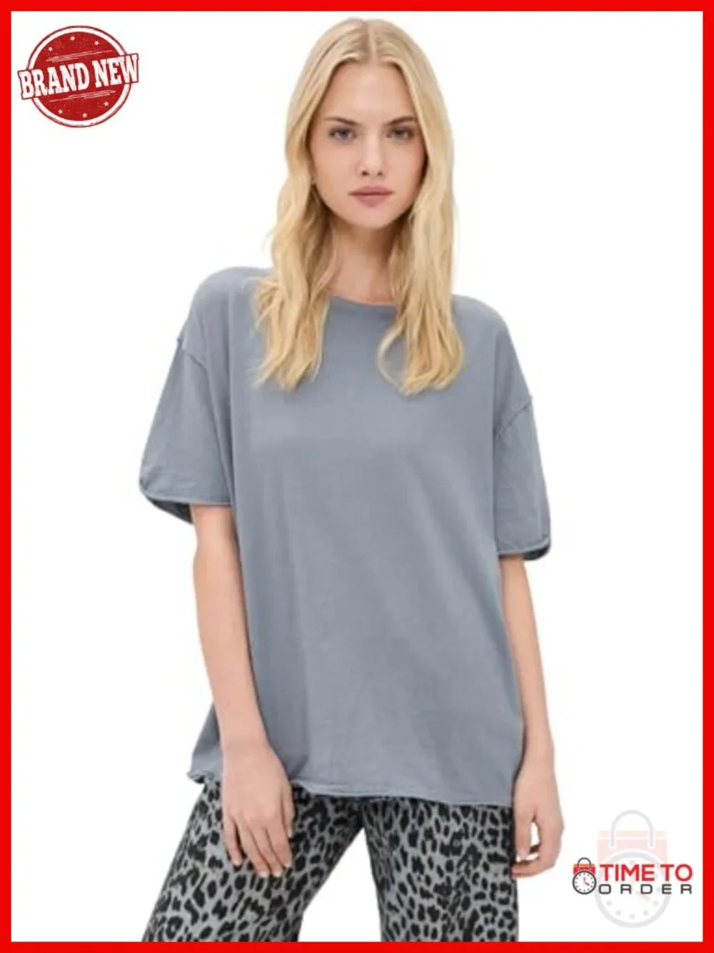 Lightweight Cotton Crew Neck T-Shirt Short Sleeve Classic Fit Pull On